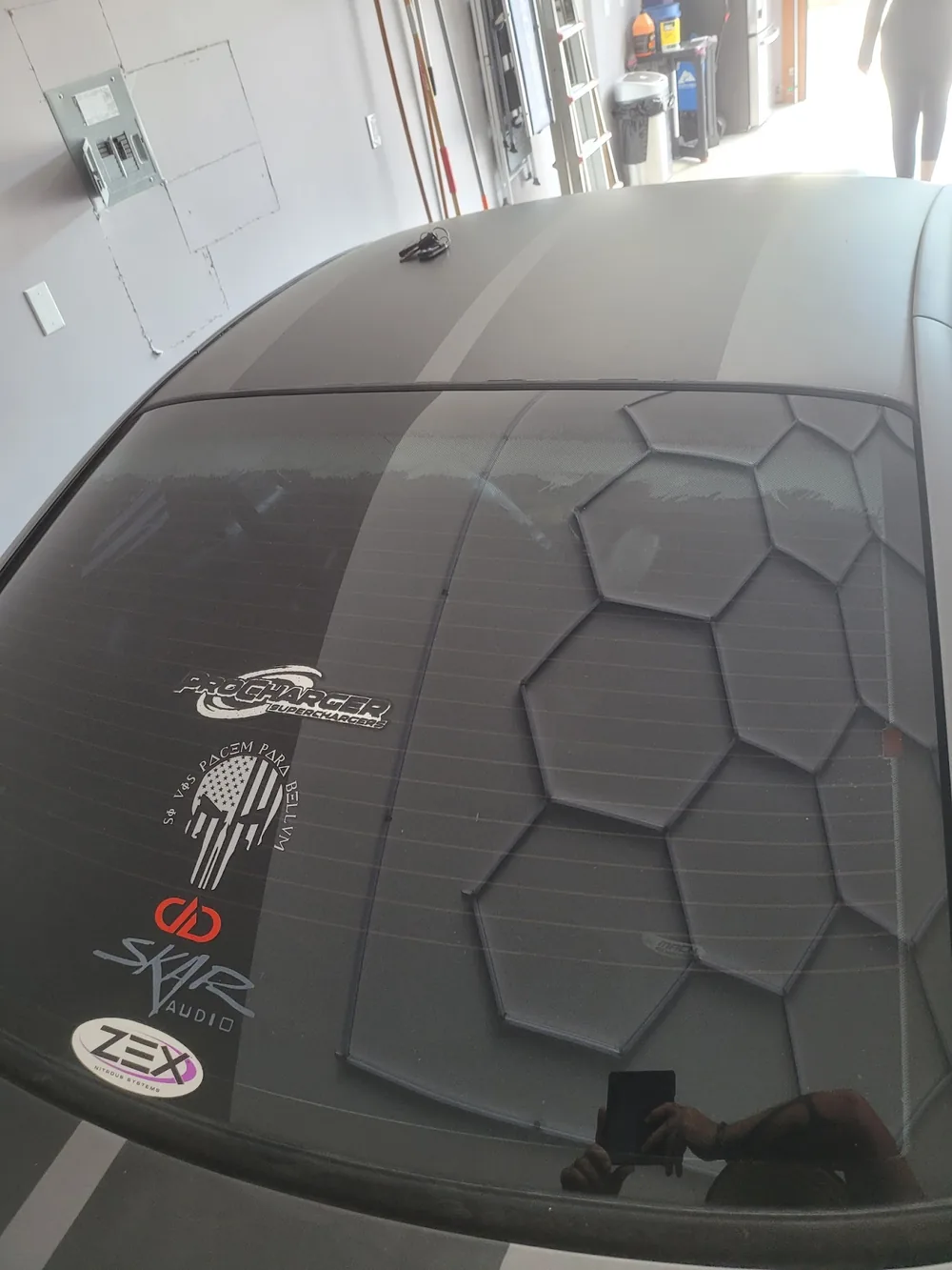 Tint install work at at RedBeard's Window Tinting